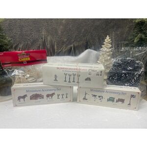 Liberty Falls Americana Collection Miniature Village Accessory Lot with Trees HO